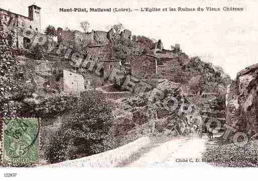 Ville de MALLEVAL, carte postale ancienne