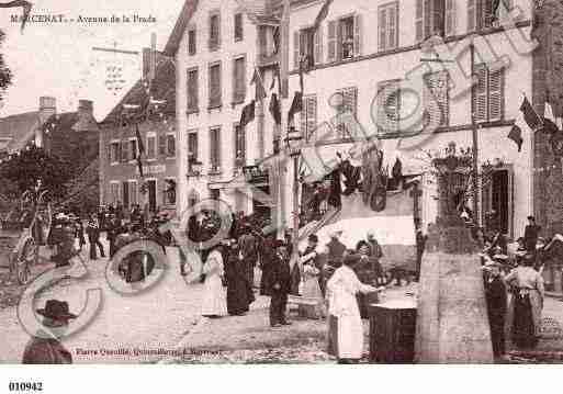 Ville de MARCENAT, carte postale ancienne