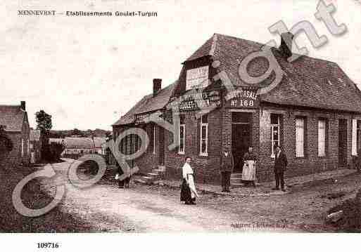 Ville de MENNEVRET, carte postale ancienne