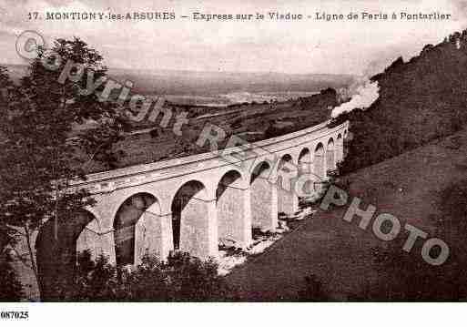 Ville de MONTIGNYLESARSURES, carte postale ancienne