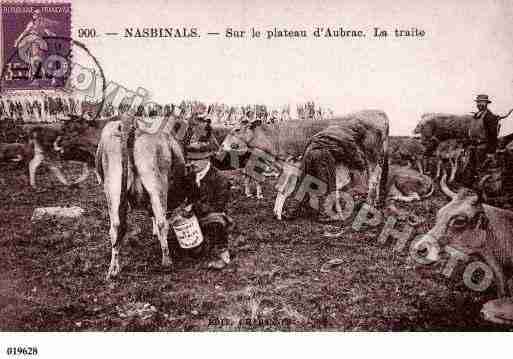 Ville de NASBINALS, carte postale ancienne