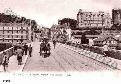 Ville de PAU, carte postale ancienne