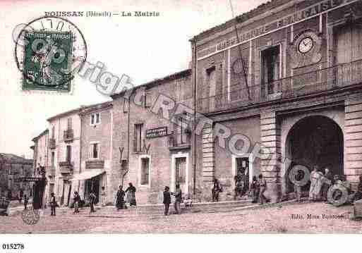 Ville de POUSSAN, carte postale ancienne