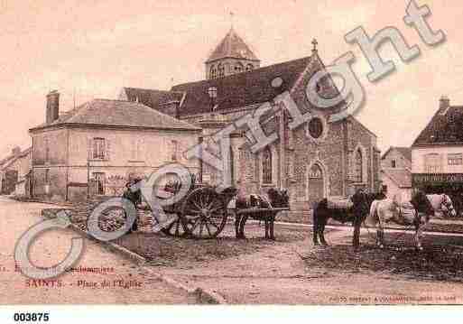 Ville de SAINTS, carte postale ancienne