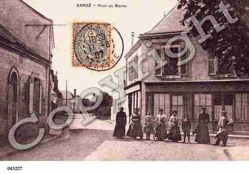 Ville de SARGELESLEMANS, carte postale ancienne