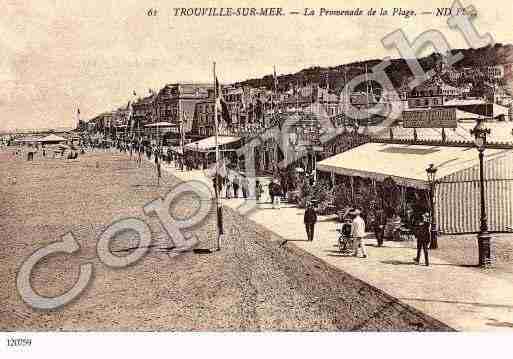 Ville de TROUVILLESURMER, carte postale ancienne