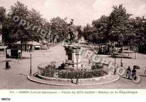 Ville de AGEN, carte postale ancienne