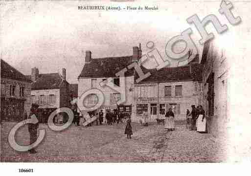 Ville de BEAURIEUX, carte postale ancienne