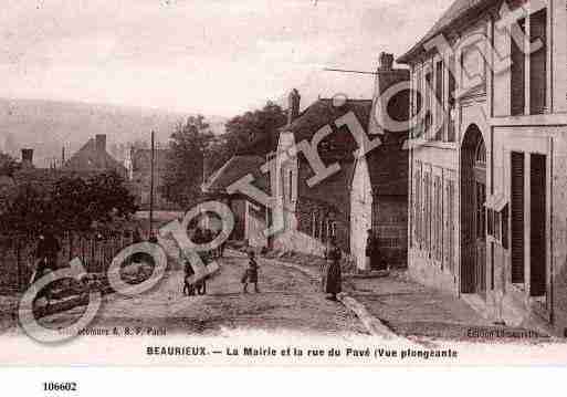 Ville de BEAURIEUX, carte postale ancienne