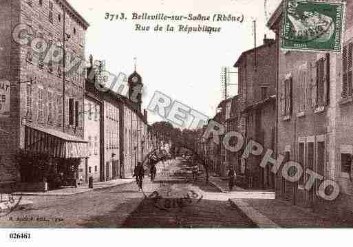 Ville de BELLEVILLE, carte postale ancienne