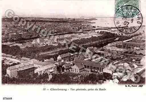 Ville de CHERBOURG, carte postale ancienne