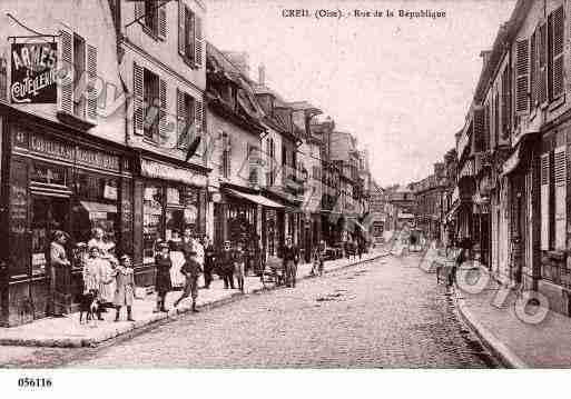 Ville de CREIL, carte postale ancienne