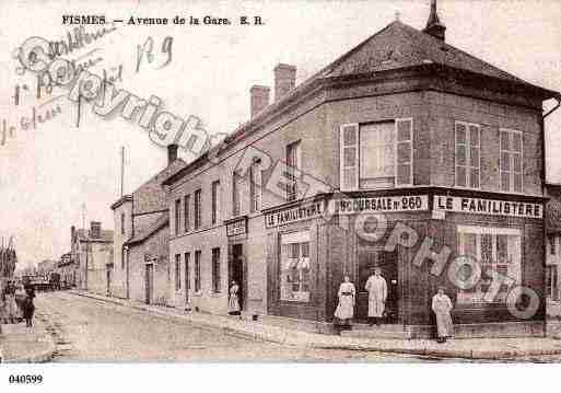 Ville de FISMES, carte postale ancienne