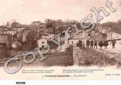 Ville de FONTIERSCABARDES, carte postale ancienne