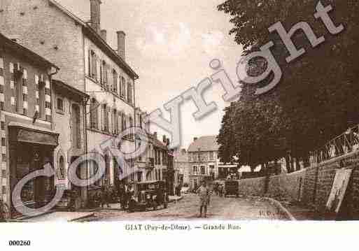 Ville de GIAT, carte postale ancienne