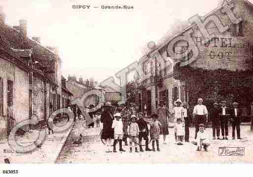 Ville de GIPCY, carte postale ancienne