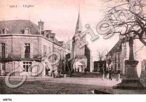 Ville de GIPCY, carte postale ancienne