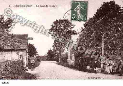 Ville de HEBECOURT, carte postale ancienne