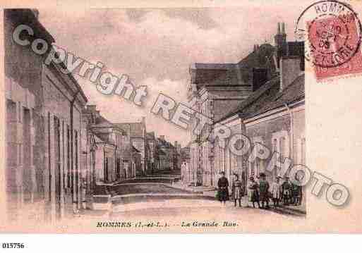 Ville de HOMMES, carte postale ancienne