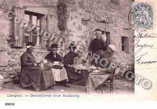 Ville de LANGEAC, carte postale ancienne