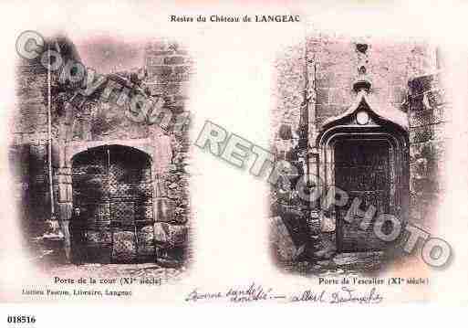 Ville de LANGEAC, carte postale ancienne