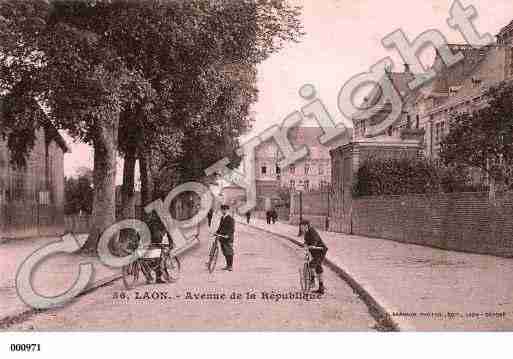 Ville de LAON, carte postale ancienne