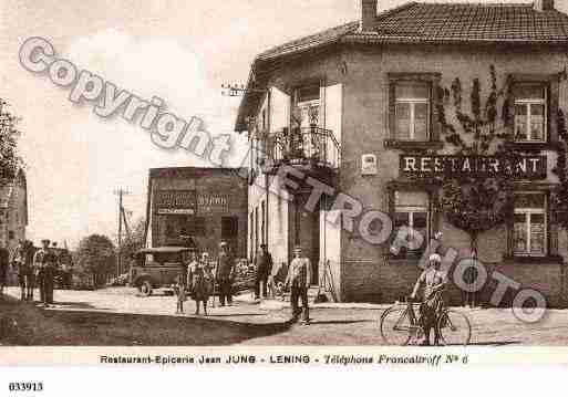 Ville de LENNING, carte postale ancienne