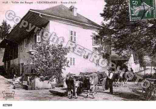 Ville de LESCHERAINES, carte postale ancienne