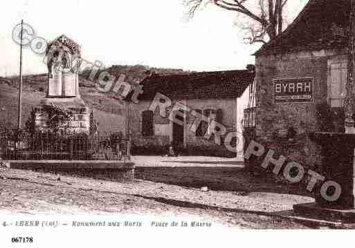 Ville de LHERM, carte postale ancienne