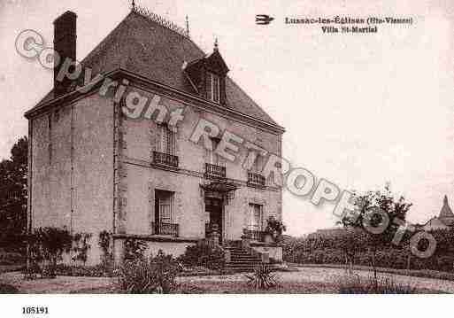 Ville de LUSSACLESEGLISES, carte postale ancienne