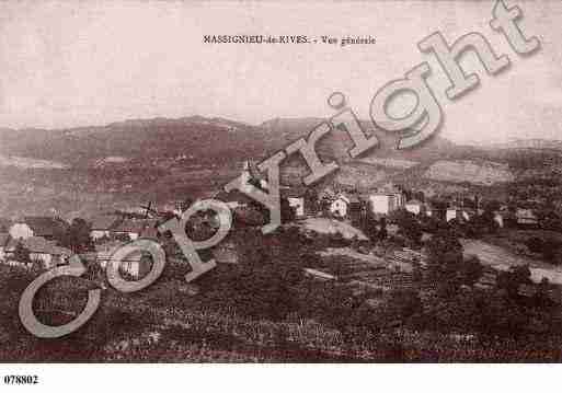 Ville de MASSIGNIEUDERIVES, carte postale ancienne