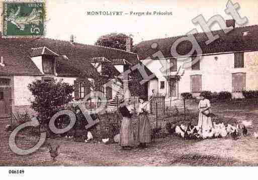 Ville de MONTOLIVET, carte postale ancienne