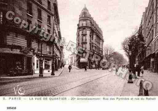 Ville de PARIS20, carte postale ancienne