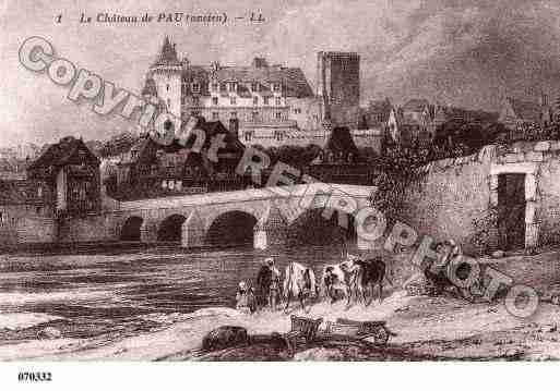 Ville de PAU, carte postale ancienne