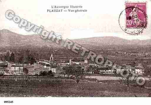 Ville de PLAUZAT, carte postale ancienne