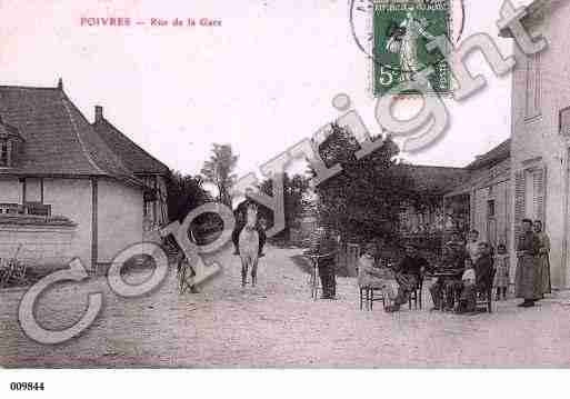 Ville de POIVRES, carte postale ancienne