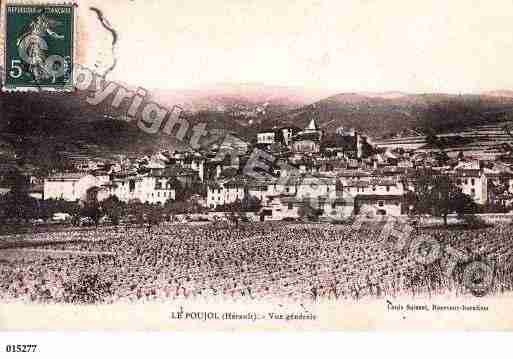 Ville de POUJOLS, carte postale ancienne Ville de POUJOLS, carte postale ancienne