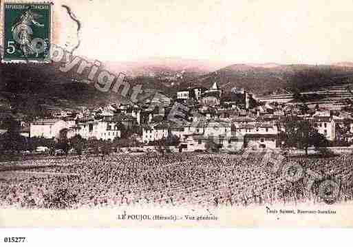 Ville de POUJOLS, carte postale ancienne