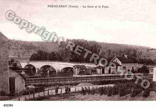 Ville de PREGILBERT, carte postale ancienne