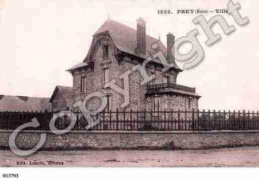 Ville de PREY, carte postale ancienne