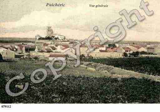 Ville de PUICHERIC, carte postale ancienne