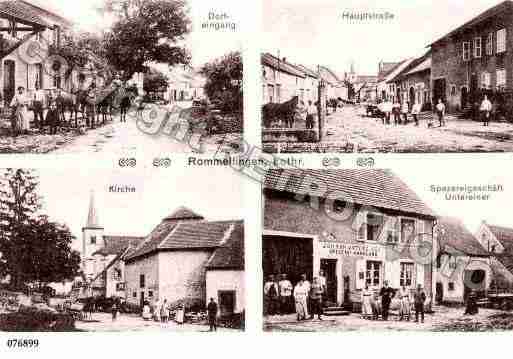 Ville de ROMELFING, carte postale ancienne