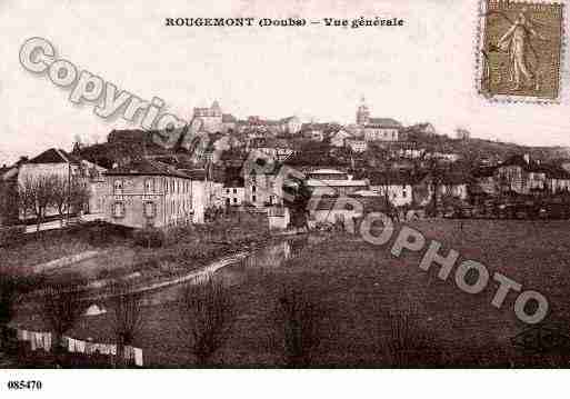 Ville de ROUGEMONT, carte postale ancienne