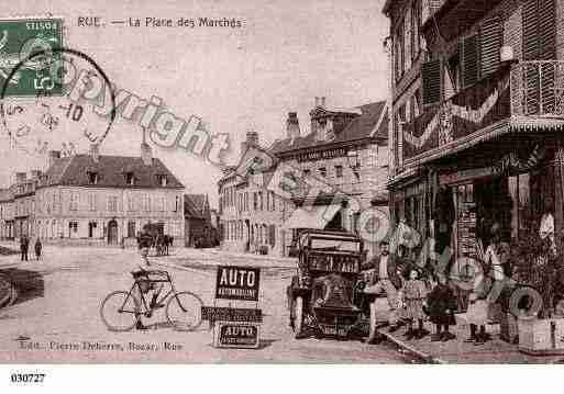 Ville de RUE, carte postale ancienne