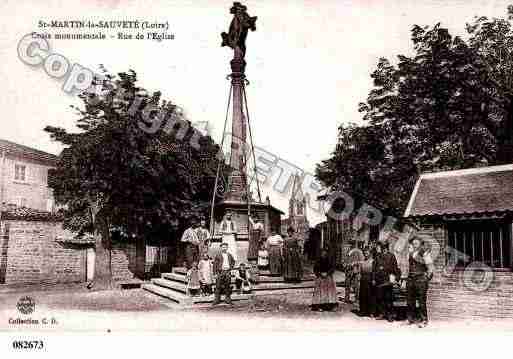 Ville de SAINTMARTINLASAUVETE, carte postale ancienne