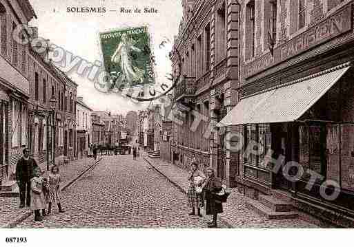 Ville de SOLESMES, carte postale ancienne