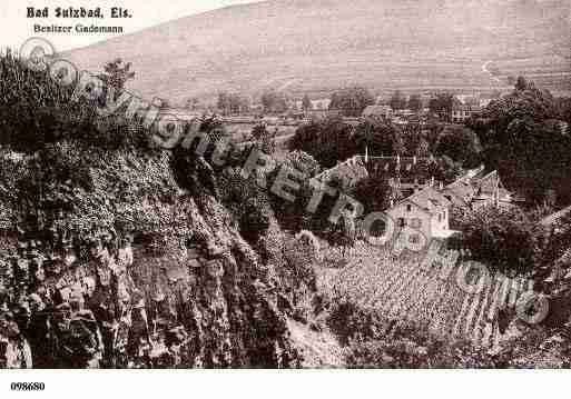 Ville de SOULTZLESBAINS, carte postale ancienne