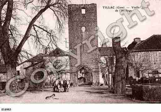 Ville de TILLAC, carte postale ancienne