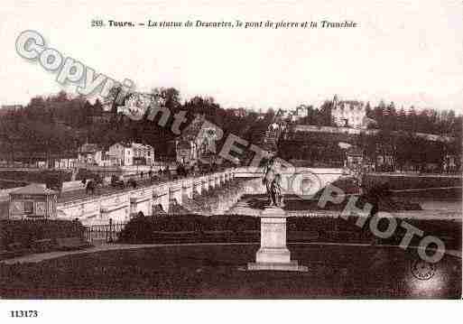 Ville de TOURS, carte postale ancienne