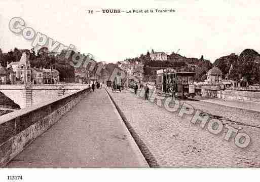 Ville de TOURS, carte postale ancienne